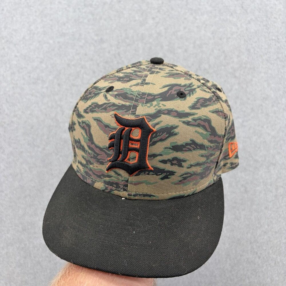 New Era 59FIFTY Detroit Tigers Tiger Camo Fitted Hat 7 3/8 MLB Orange Black